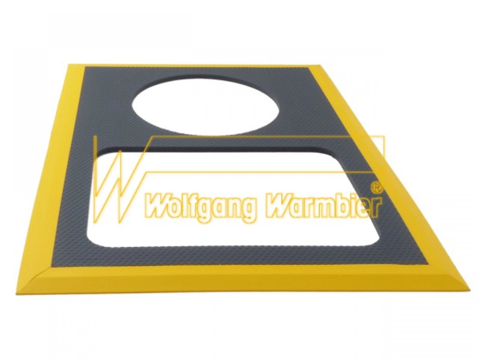 Sarı Eğimli Kenarlara Sahip Ayakkabı Elektrotu Matı